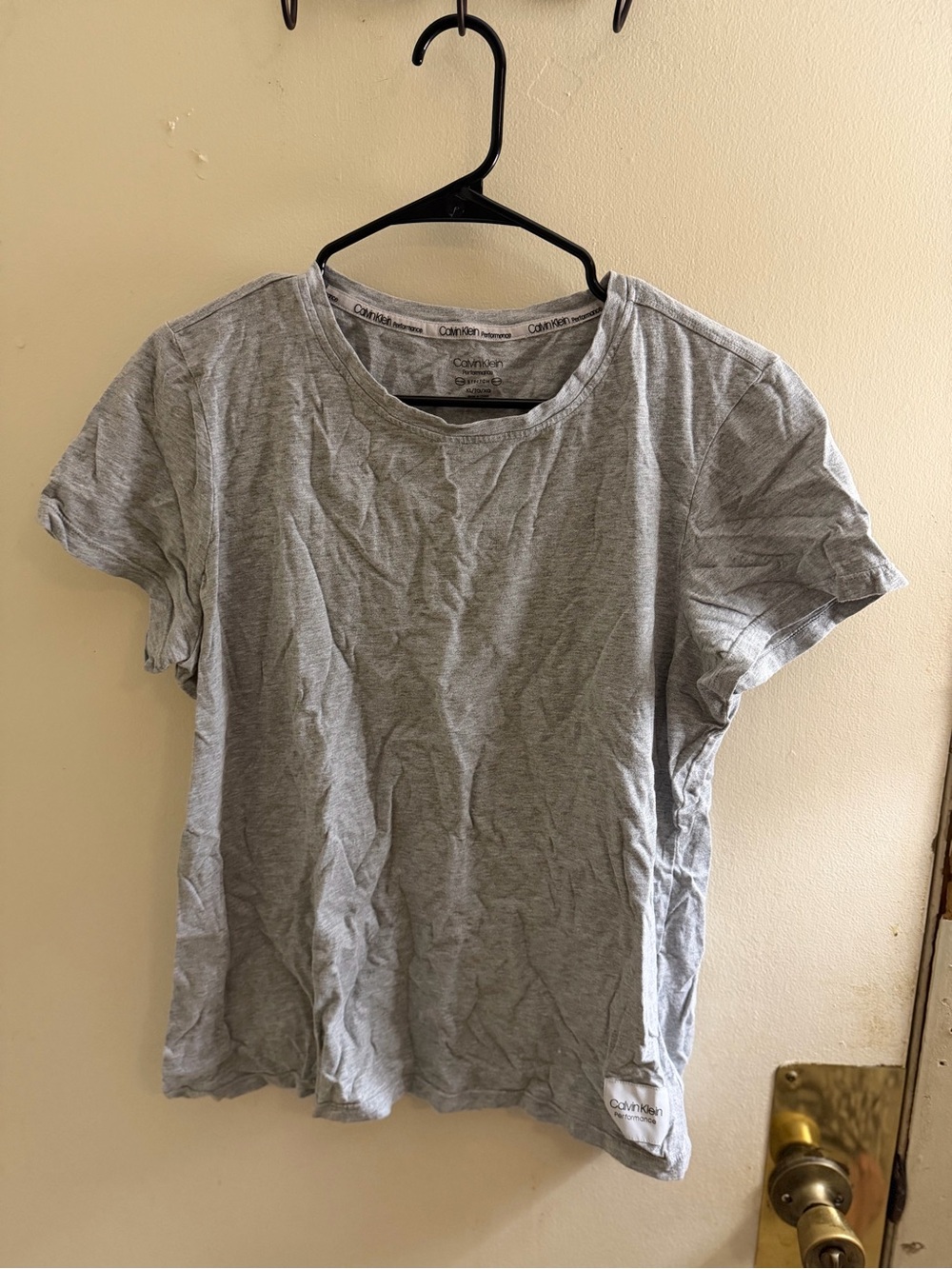 Calvin Klein Performance Light Gray Short Sleeve Crew Tee